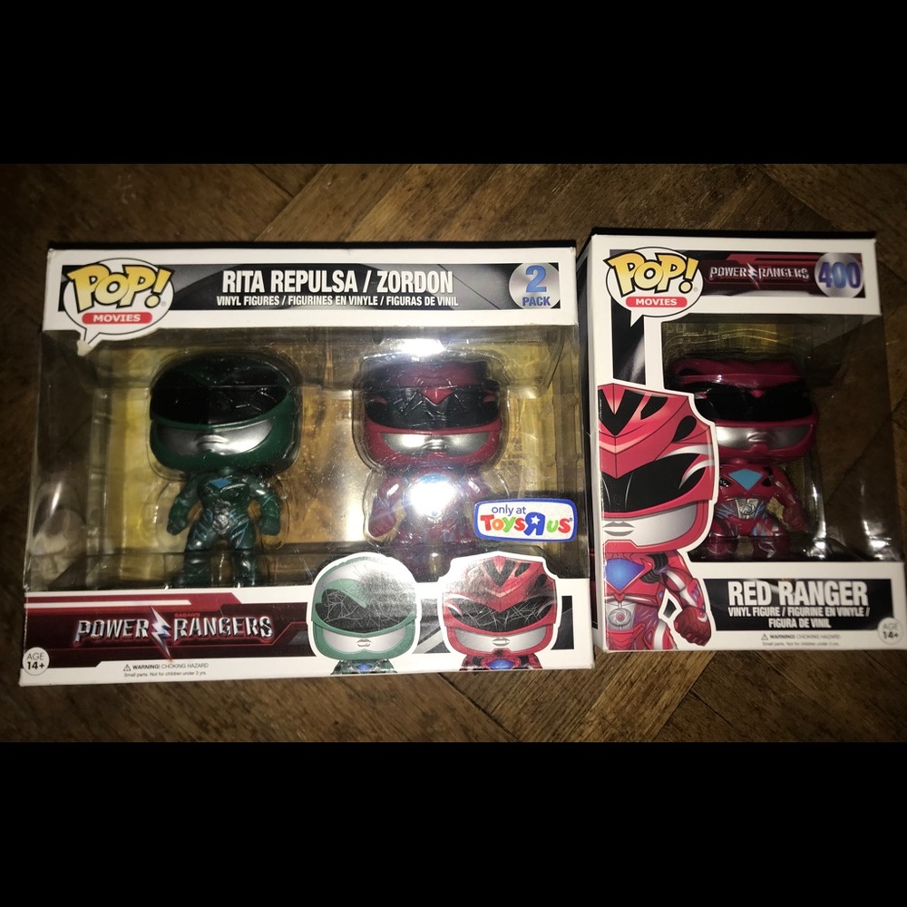 Rita repulsa and zordan red power ranger funko pop